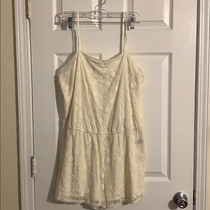 Aerie White Lace Romper